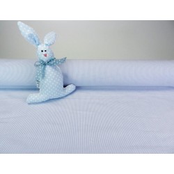 Cotone Vichy, Righe  Celeste/Bianco