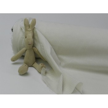 Cotone Vichy, Beige, Righe Bianche
