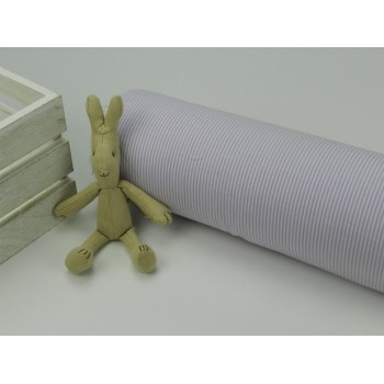 Cotone Vichy , Righe, Viola / Bianco