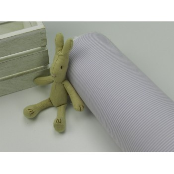 Cotone Vichy , Righe, Viola / Bianco 2