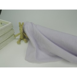Cotone Vichy , Righe, Viola / Bianco