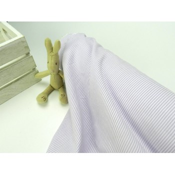 Cotone Vichy , Righe, Viola / Bianco