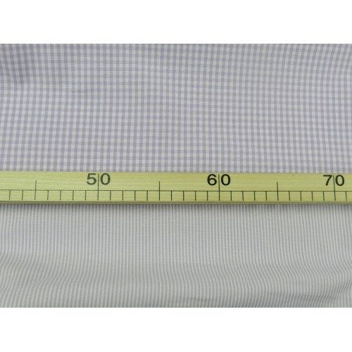 Cotone Vichy , Righe, Viola / Bianco