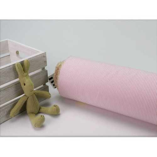 Cotone Vichy , Righe  Rosa/ bianco