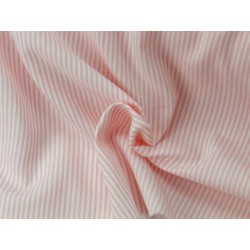 Cotone Vichy , Righe  Rosa/ bianco