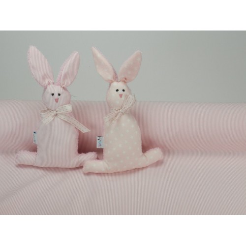 Cotone Vichy , Righe  Rosa/ bianco