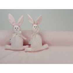 Cotone Vichy , Righe  Rosa/ bianco