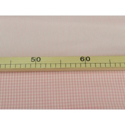 Cotone Vichy , Righe  Rosa/ bianco
