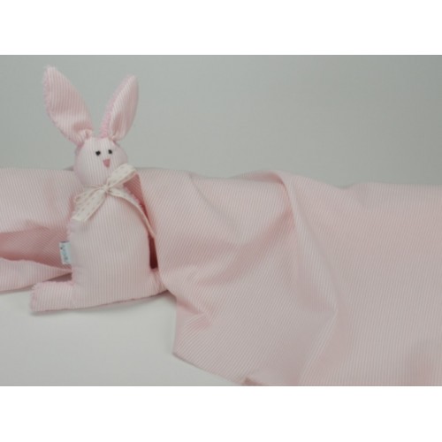 Cotone Vichy , Righe  Rosa/ bianco