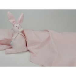 Cotone Vichy , Righe  Rosa/ bianco