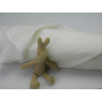 Cotone Bio, Stelle rosa chiaro, Pois verdi