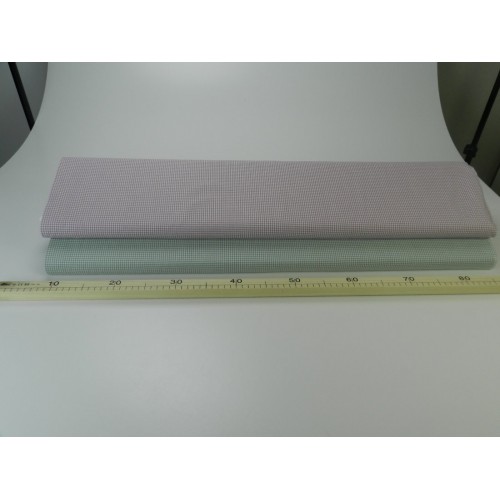 Cotone Bio, Popeline Vichy,  Viola e Bianco