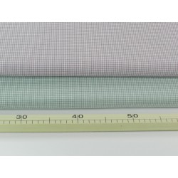 Cotone Bio, Popeline Vichy,  Viola e Bianco