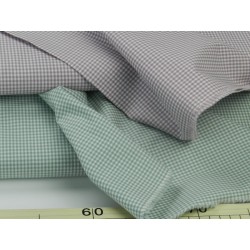 Cotone Bio, Popeline Vichy,  Viola e Bianco