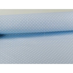 Cotone Bio, Celeste, Pois Bianchi
