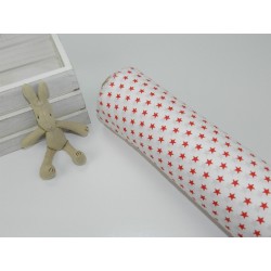 Cotone Bio, Bianco, Stelle Rosse