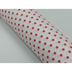 Cotone Bio, Bianco, Stelle Rosse