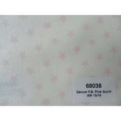 Cotone Bio, Bianco, Stelle Rosa