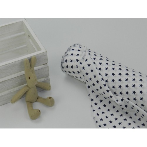 Cotone Bio, Bianco, Stelle Blu
