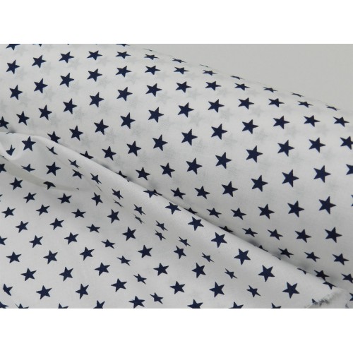 Cotone Bio, Bianco, Stelle Blu