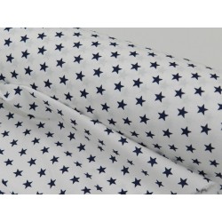 Cotone Bio, Bianco, Stelle Blu