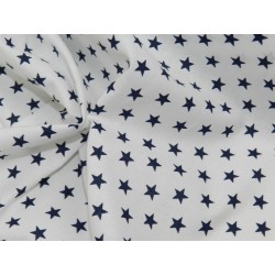 Cotone Bio, Bianco, Stelle Blu