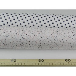Cotone Bio, Bianco, Stelle Blu