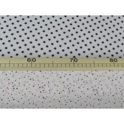 Cotone Bio, Bianco, Stelle Blu