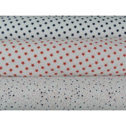 Cotone Bio, Bianco, Stelle Blu