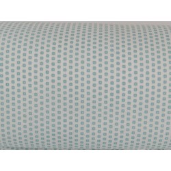 Cotone Bio, Bianco, Pois Verde Acqua