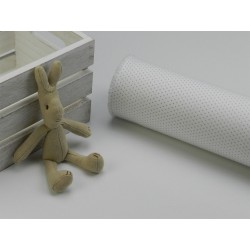 Cotone Bio, Bianco, Pois Grigio