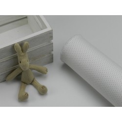 Cotone Bio, Bianco, Pois Grigio