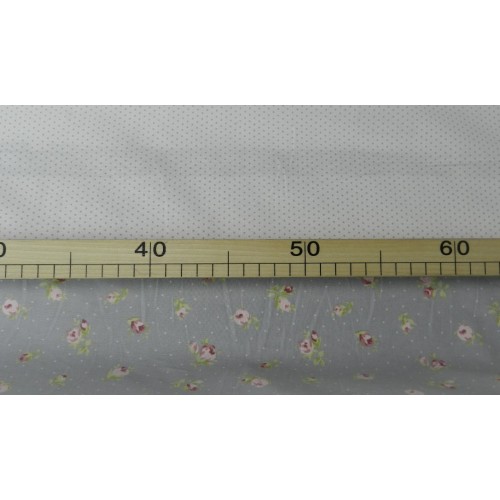 Cotone Bio, Bianco, Pois Grigio