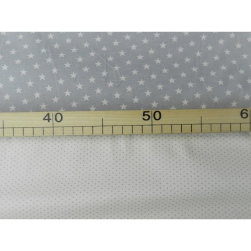 Cotone Bio, Bianco, Pois Grigio
