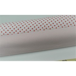 Cotone Bio, Bianco, Pois  Rossi