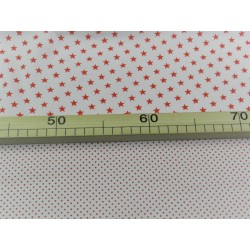 Cotone Bio, Bianco, Pois  Rossi