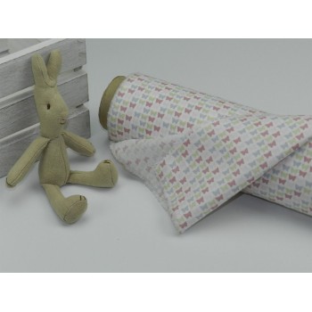 Cotone Bio, Bianco, Farfalle colorate 2