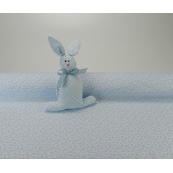 Cotone Bio, Bianco, Foglie Celeste