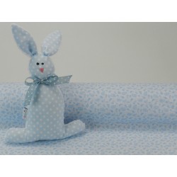 Cotone Bio, Bianco, Foglie Celeste