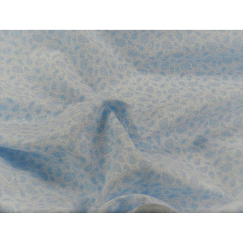 Cotone Bio, Bianco, Foglie Celeste