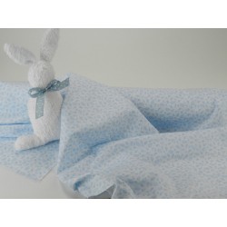 Cotone Bio, Bianco, Foglie Celeste