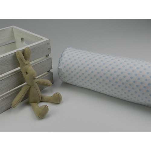 Cotone Bio, Bianco Pois Celesti
