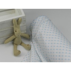 Cotone Bio, Bianco Pois Celesti