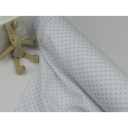 Cotone Bio, Bianco Pois Celesti