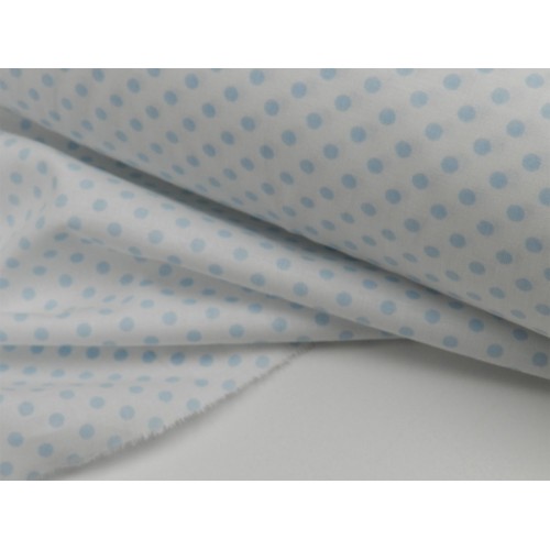 Cotone Bio, Bianco Pois Celesti