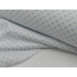 Cotone Bio, Bianco Pois Celesti