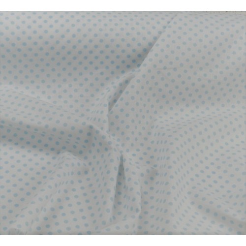Cotone Bio, Bianco Pois Celesti