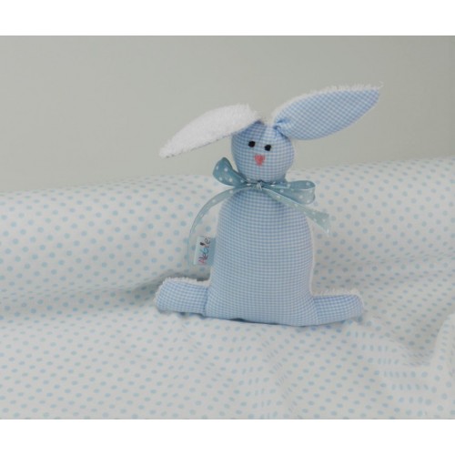Cotone Bio, Bianco Pois Celesti