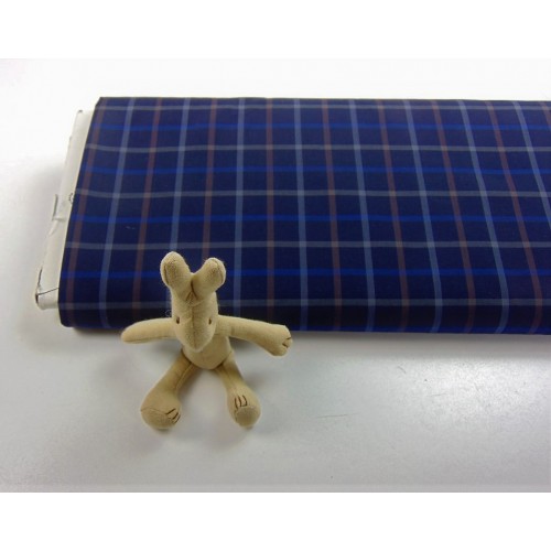 Cotone a quadri scozzesi,  Blu scuro