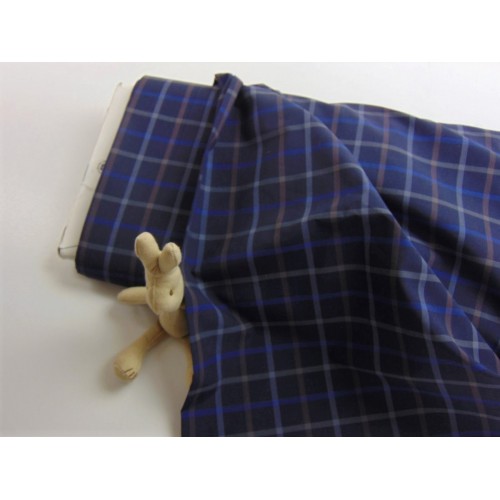 Cotone a quadri scozzesi,  Blu scuro